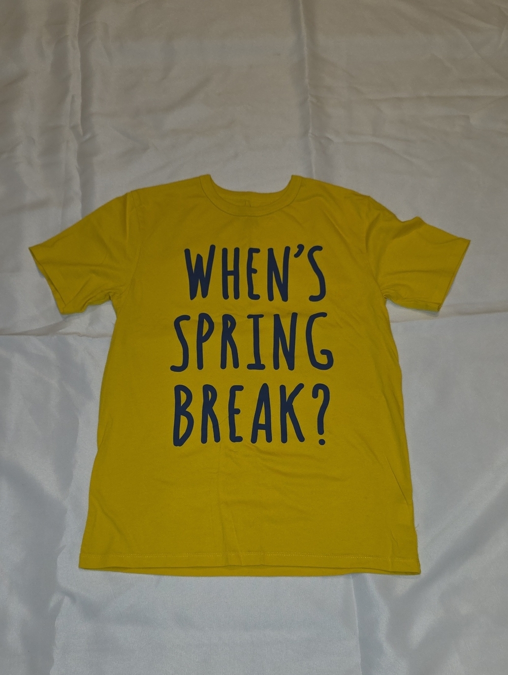 The Children's Place Yellow "When's Spring Break?" Graphic Tee